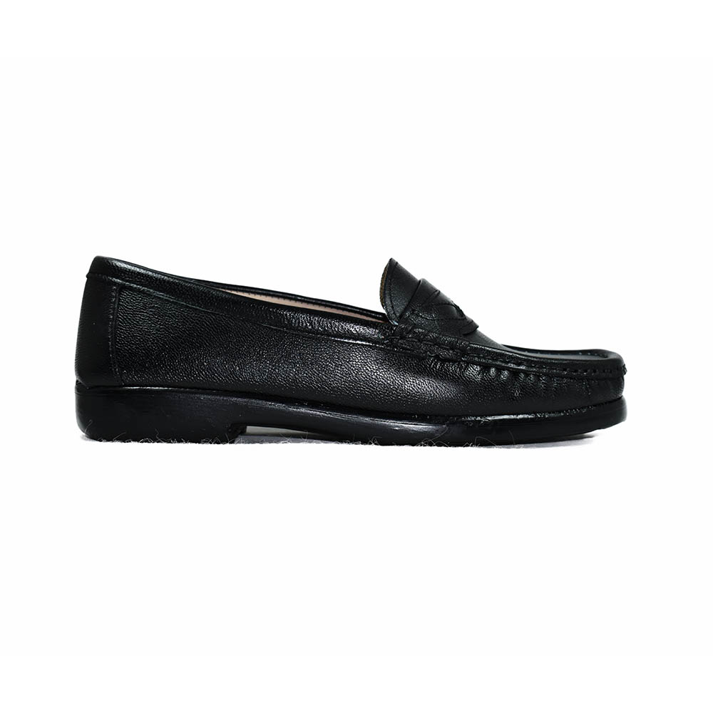 Δερμάτινα Γυναικεία Μοκασίνια Step Shoes 096 Μαύρο