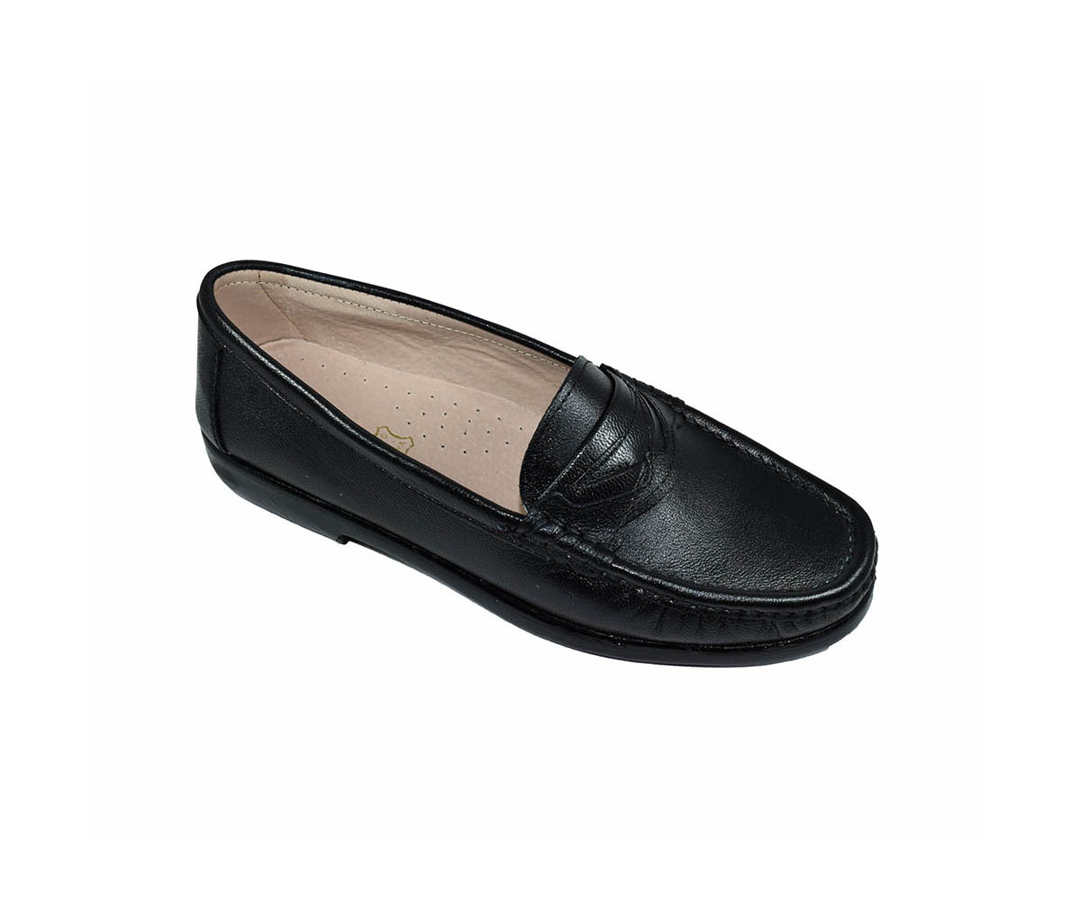 Δερμάτινα Γυναικεία Μοκασίνια Step Shoes 096 Μαύρο