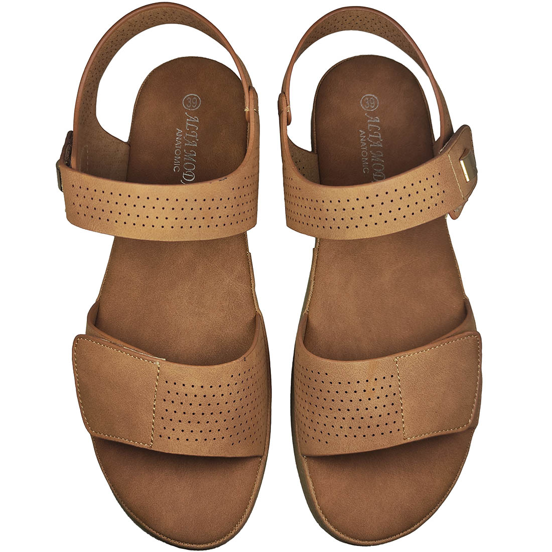 Γυναικεία Ανατομικά Πέδιλα Alta Moda 35710-Y1 Camel
