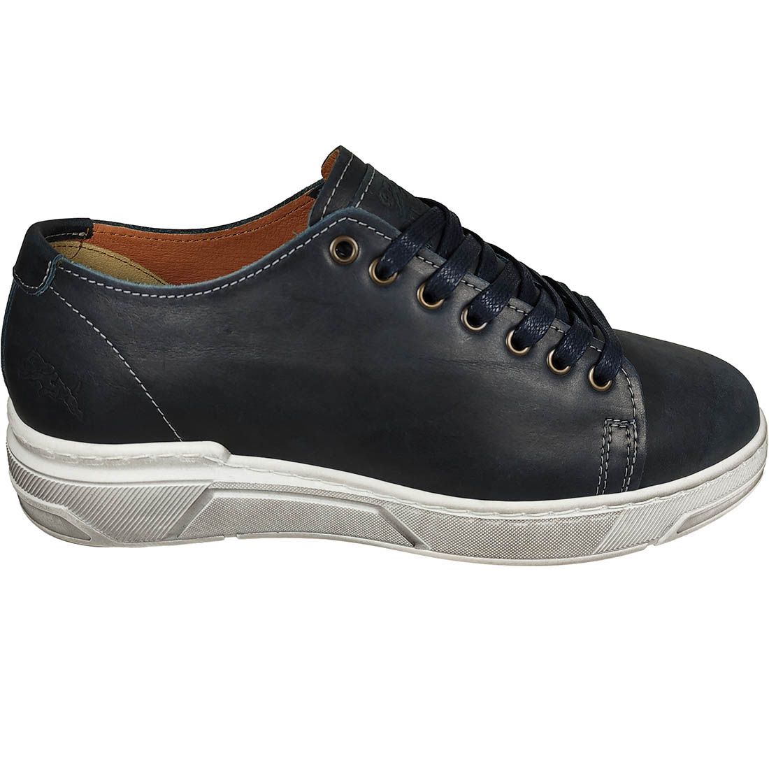 Leather Mens Casual Shoes Pit-Bull 7323-1 Blue