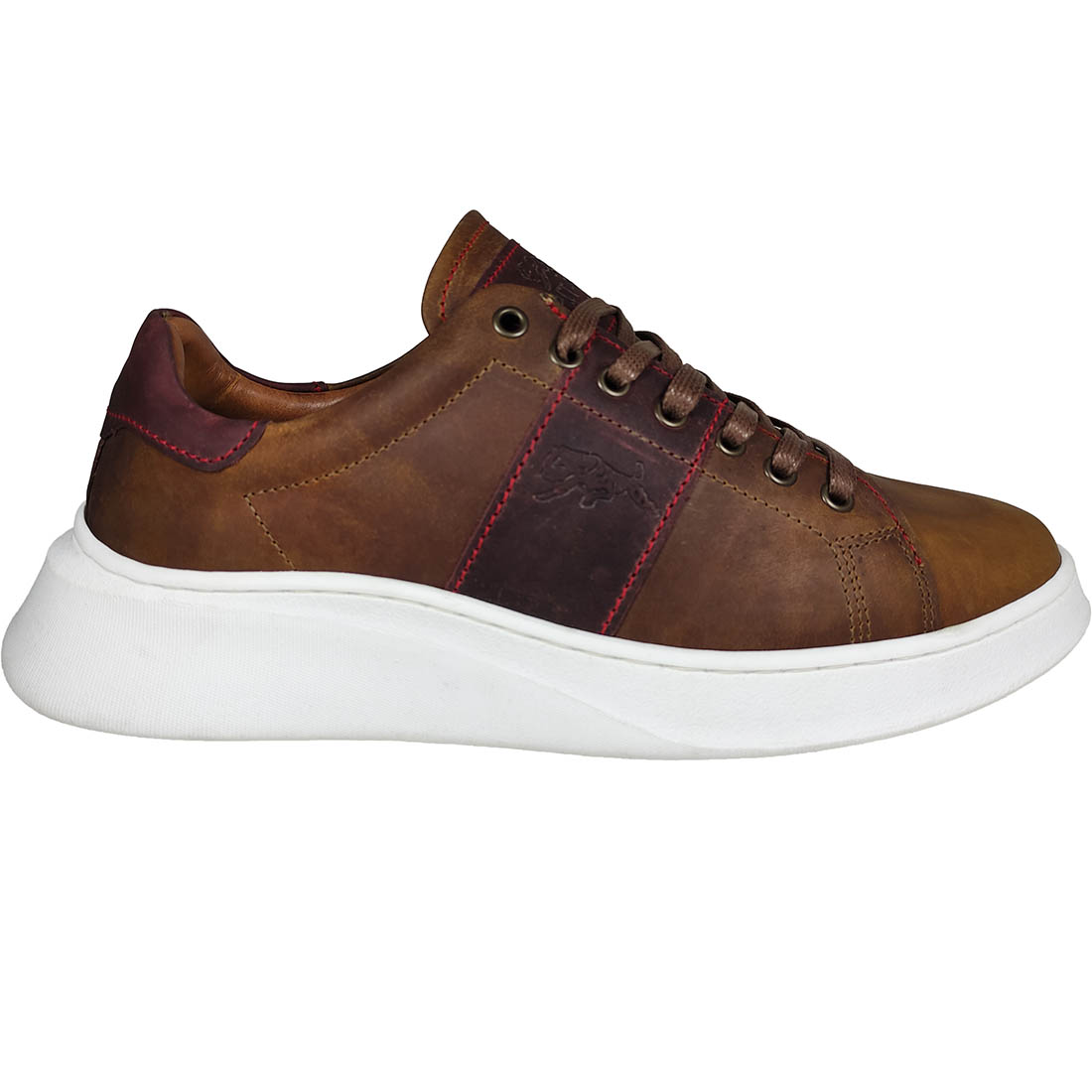 Leather Mens Casual Shoes Pit-Bull 41823-1 Brown