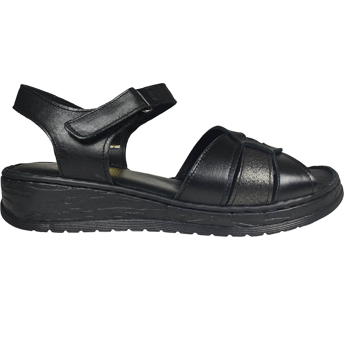 Leather Anatomic Sandals Dafni 444 Black