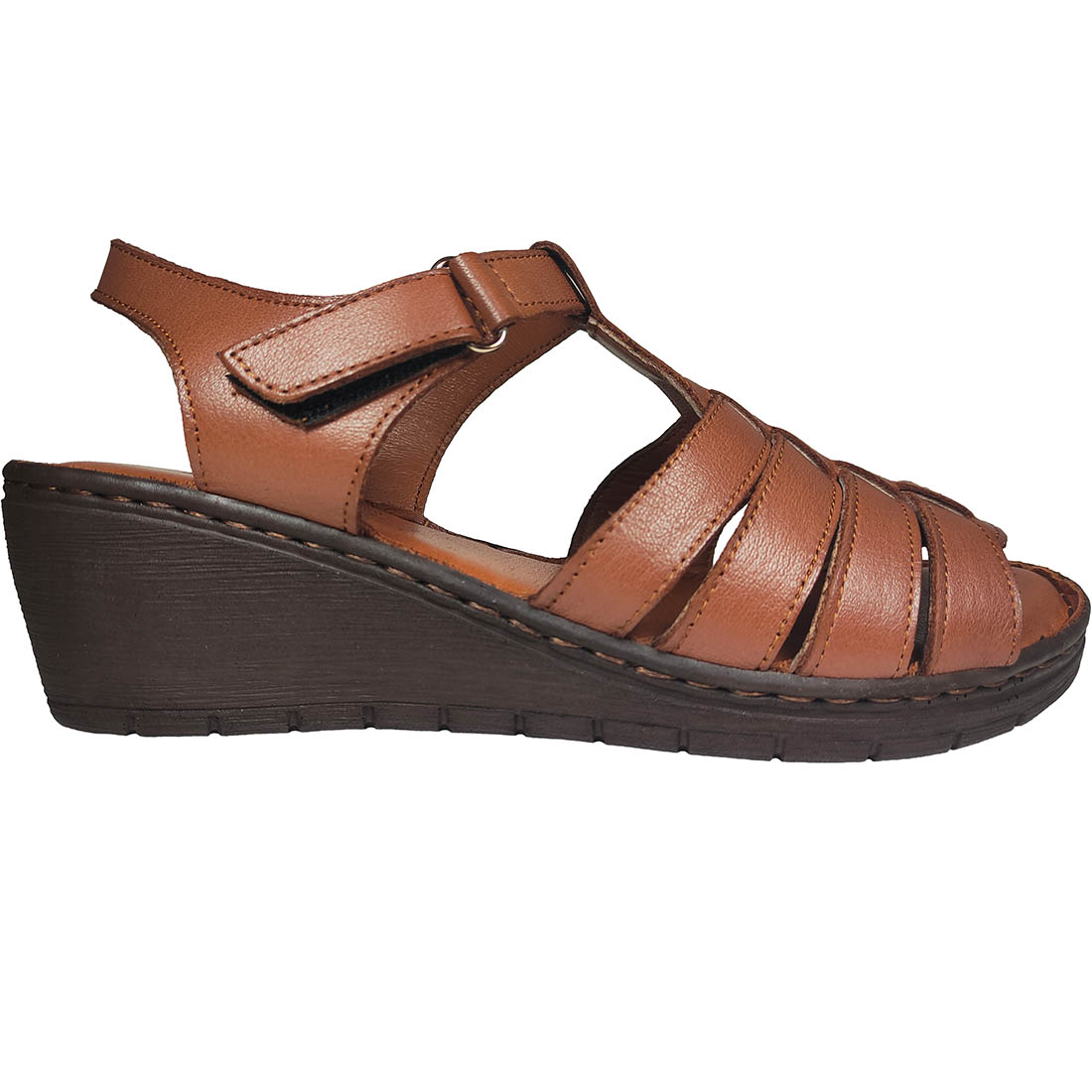 Leather Anatomic Sandals Dafni 707 Brown