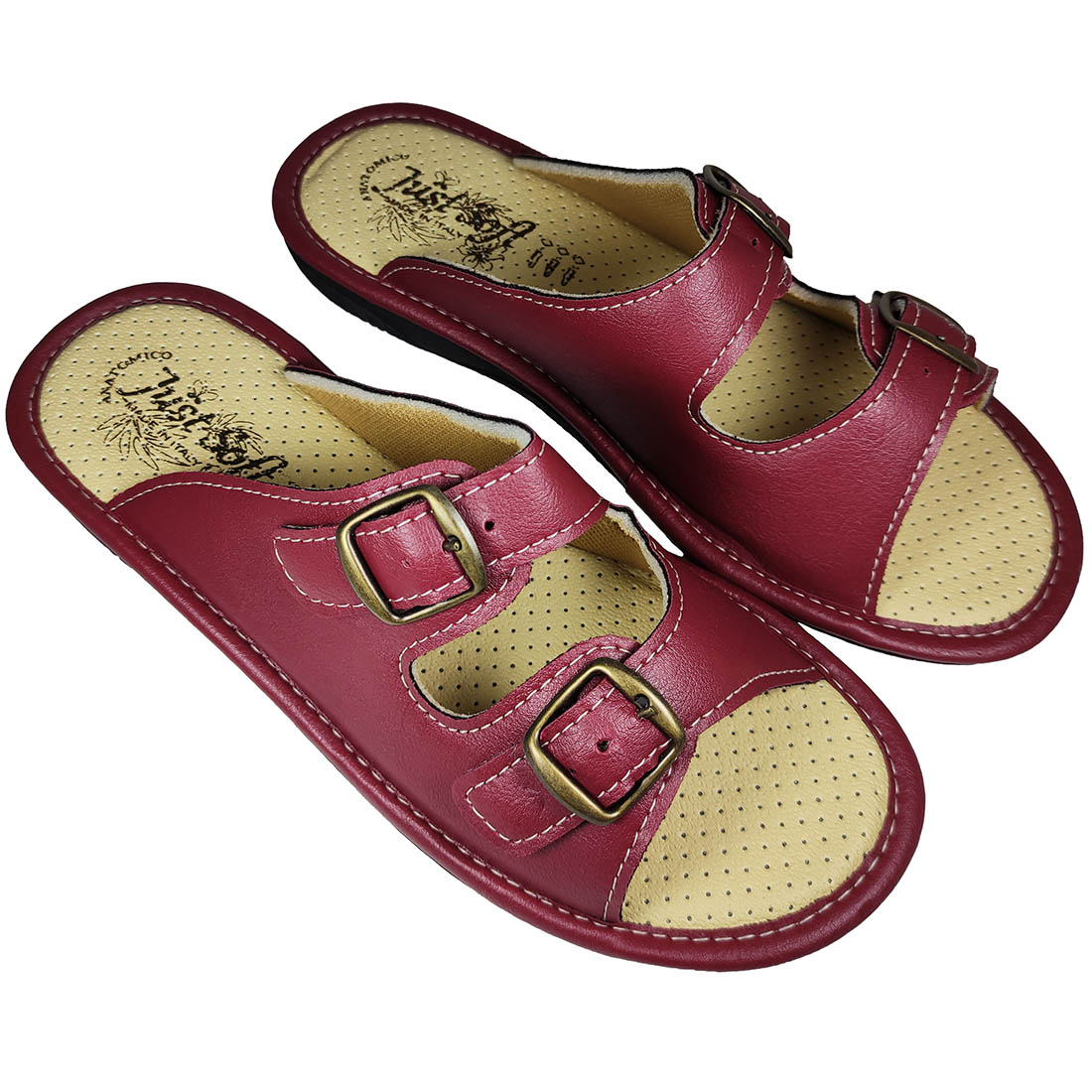 Italian Anatomical Slippers Just Soft 1640 Bordeaux