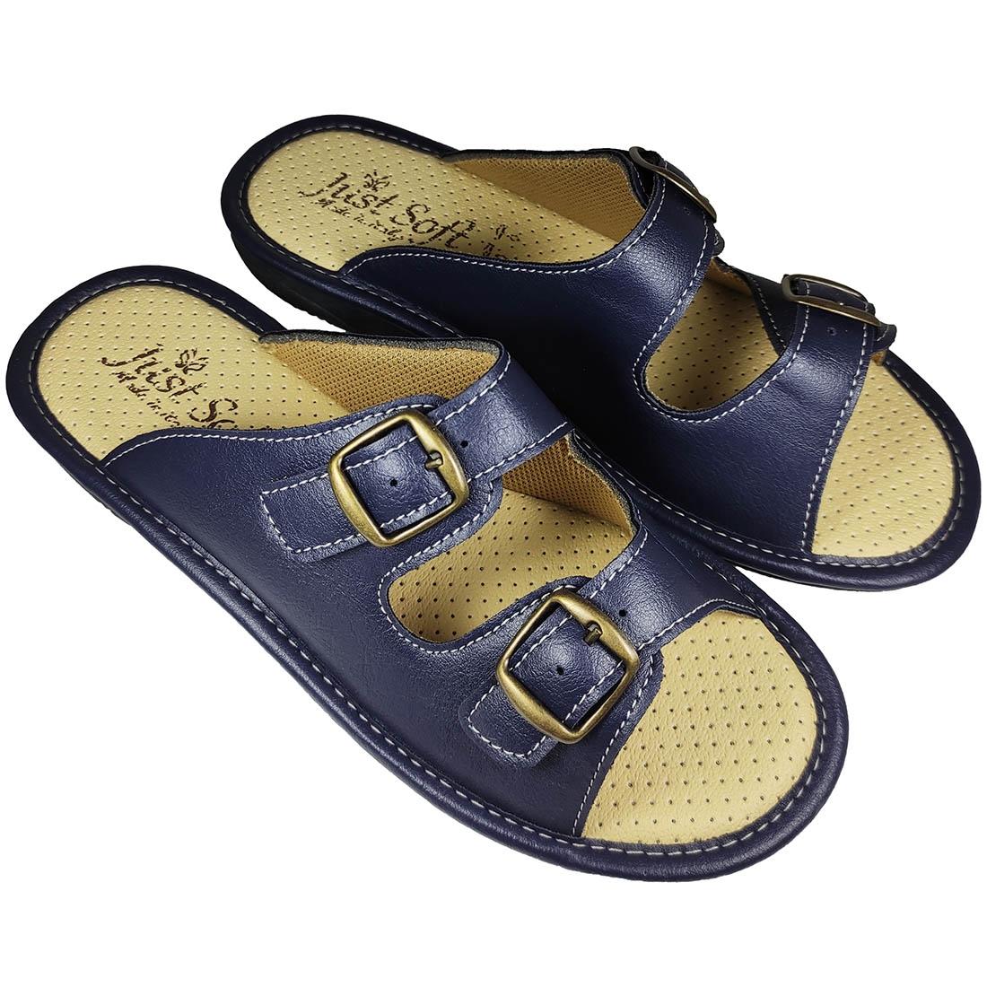 Italian Anatomical Slippers Just Soft 1640 Blue