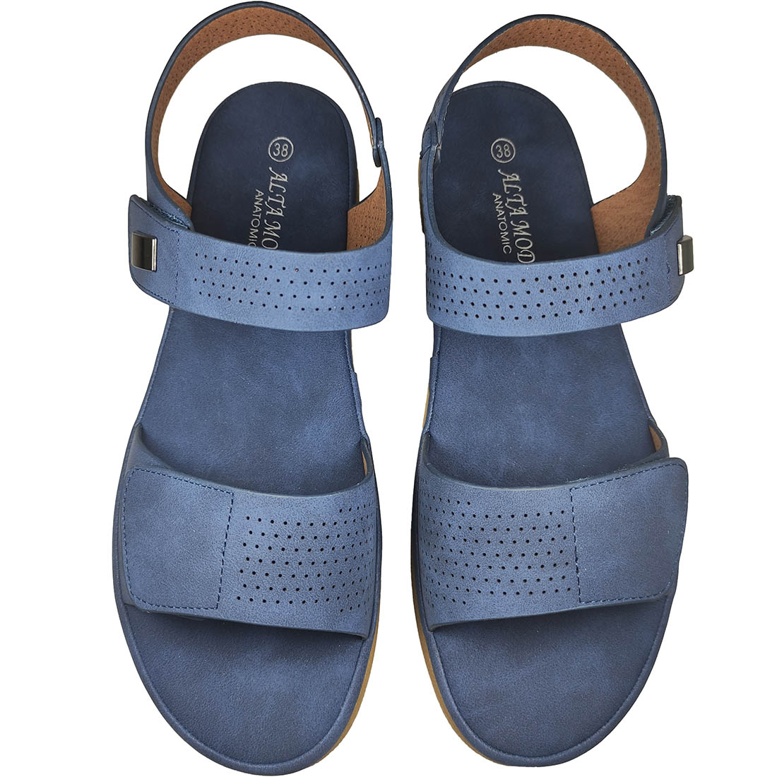 Γυναικεία Ανατομικά Πέδιλα Alta Moda 35710-Y1 Μπλε