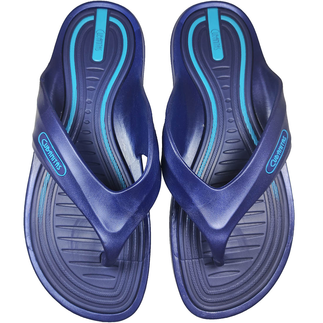 Mens Flip Flops Cubanitas SD11001 Blue