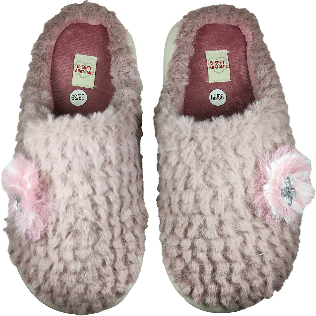 Womens Winter Slippers B-Soft 6671 Pink