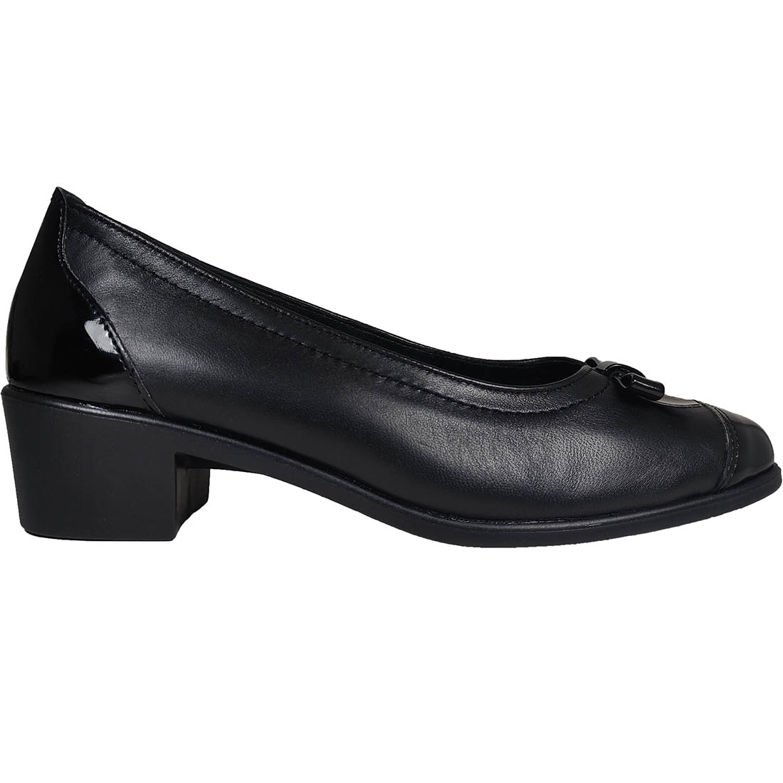 Dafni 440 Black Leather Heels