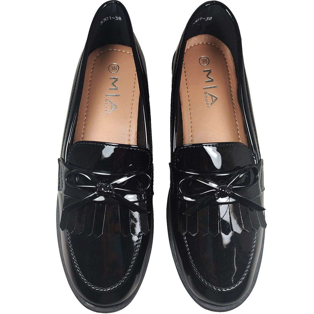 Womens Moccasins MiA 5301 Black/Shine