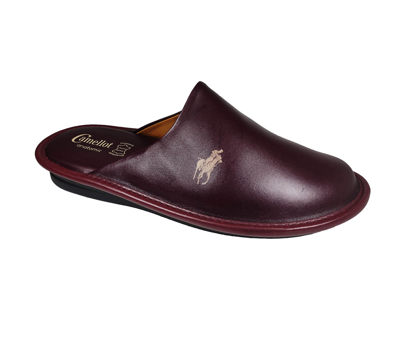 Δερμάτινες Ανδρικές Παντόφλες Camellot 2 Μπορντό