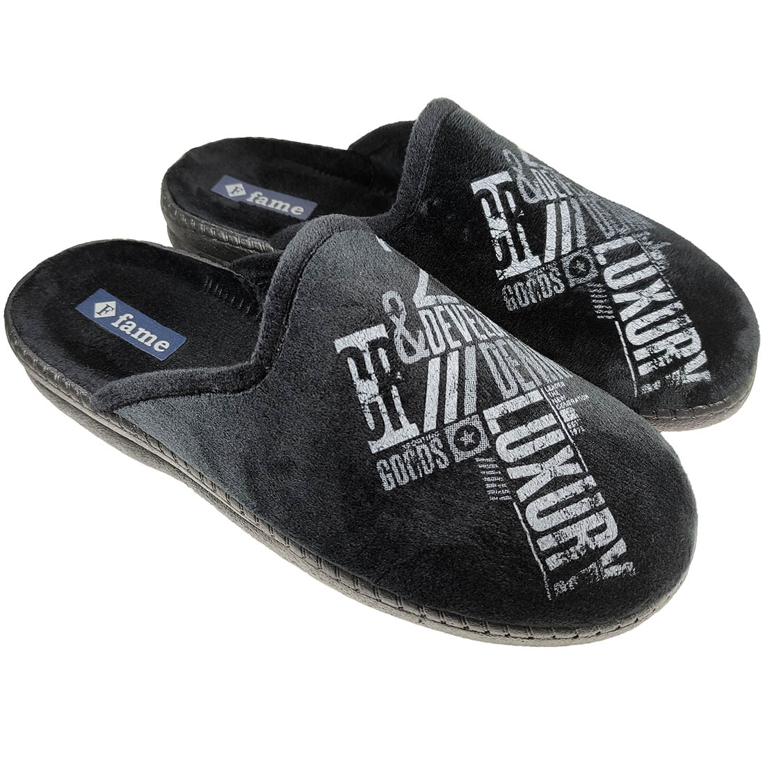 Mens Winter Slippers Fame NL1731 Black