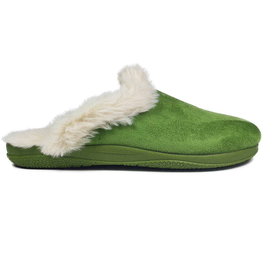 Fur Anatomical Slippers Dicas X29657 Light green
