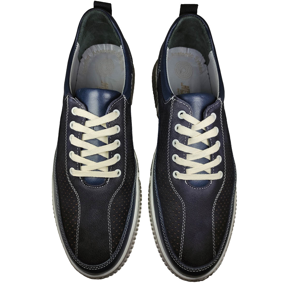 Mens Leather Casual Shoes Next Step 2023 Blue