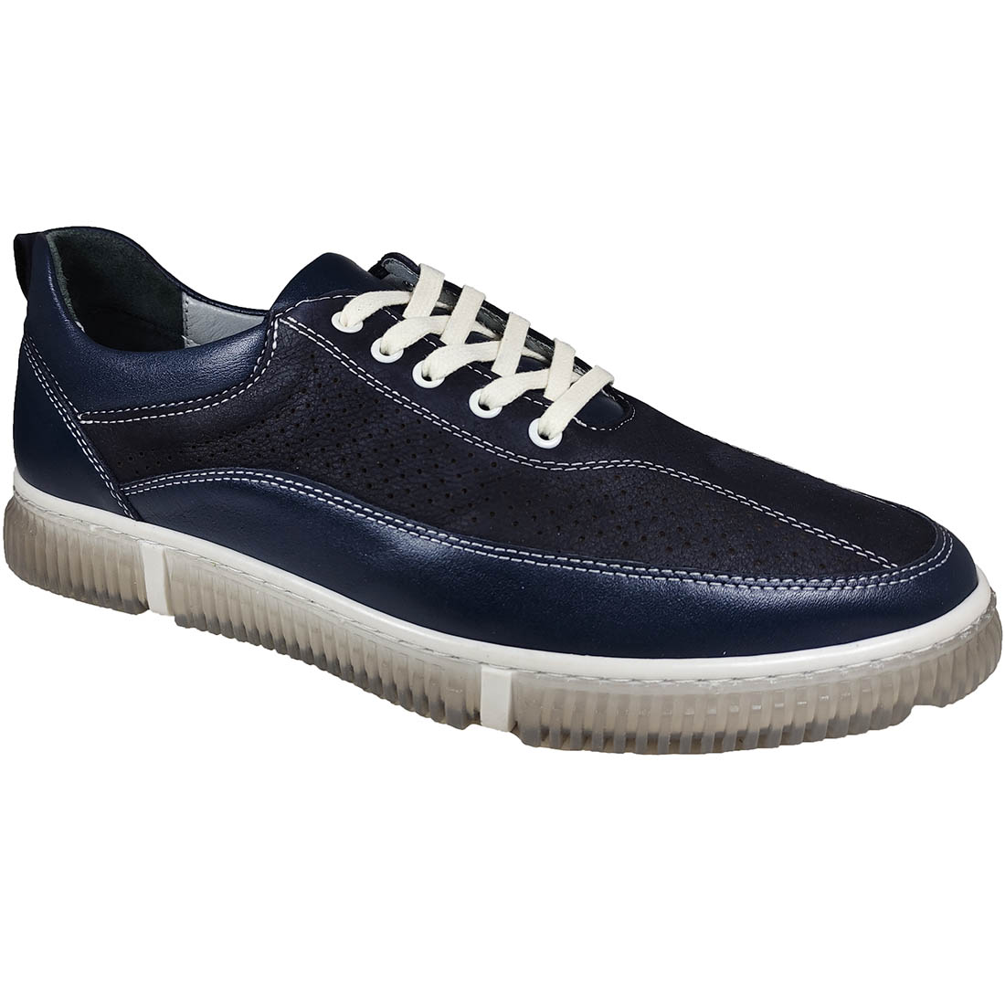 Mens Leather Casual Shoes Next Step 2023 Blue