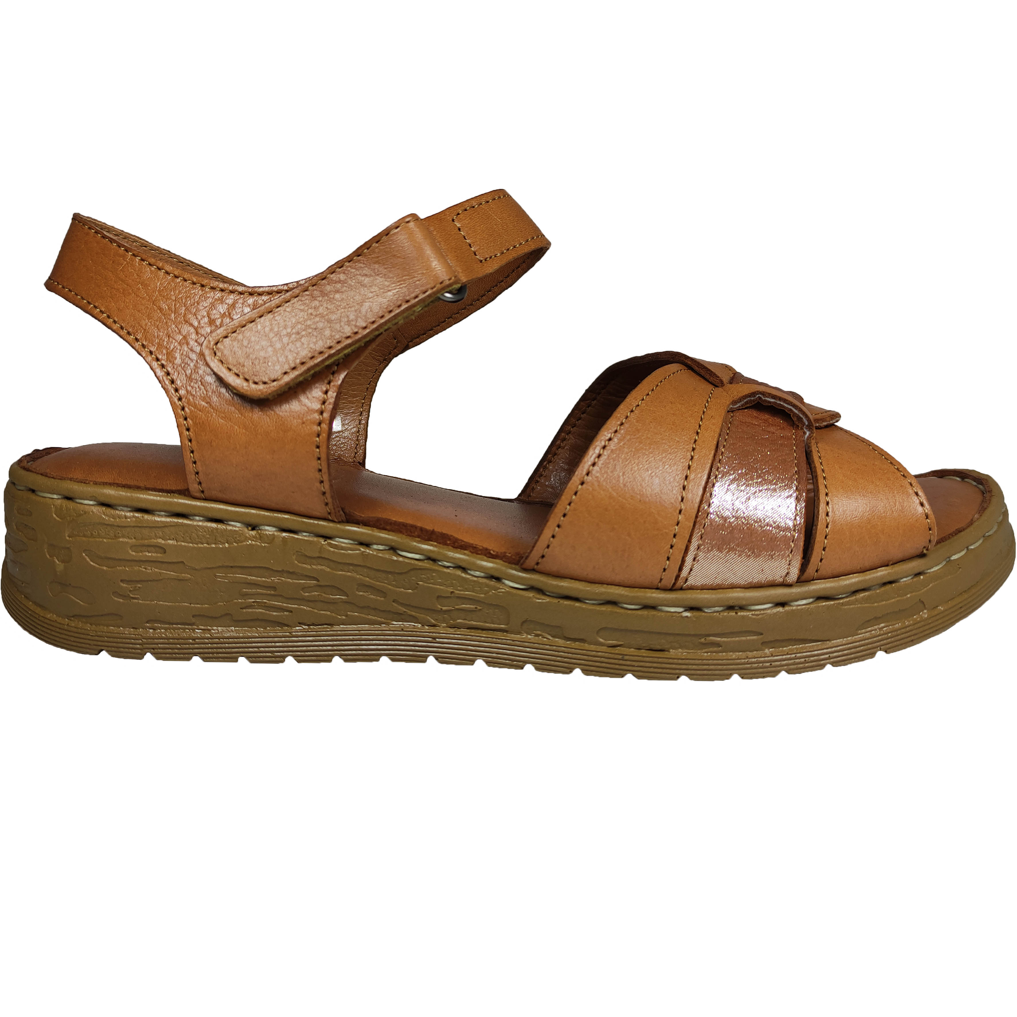 Leather Anatomic Sandals Dafni 444 Brown