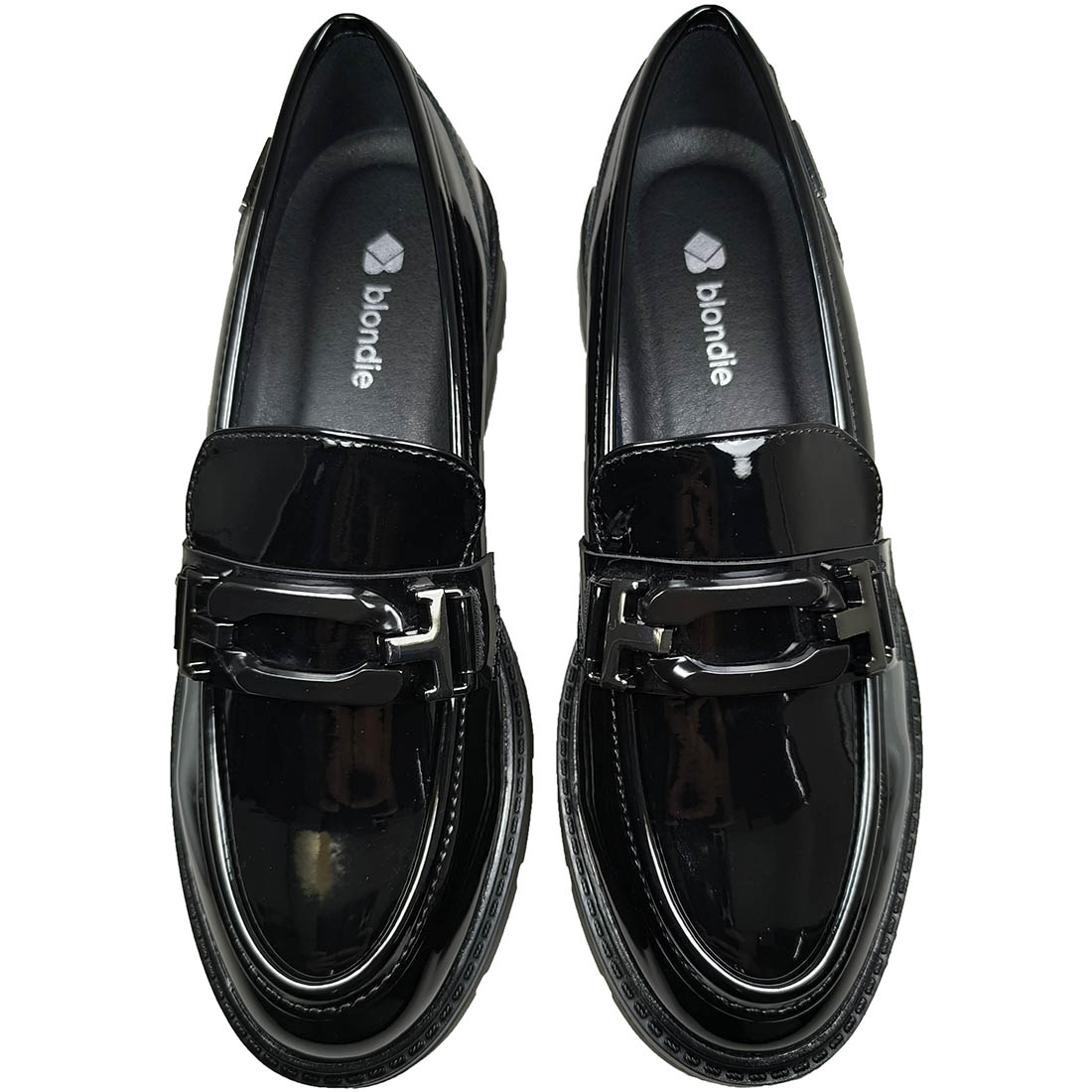 Γυναικεία Oxford Blondie SD57028 Μαύρο/Λουστρίνι
