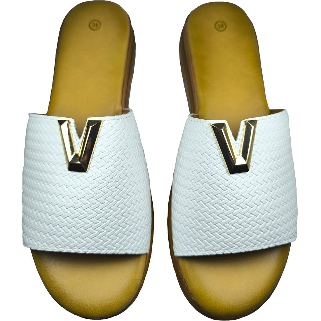 Modern Summer Slippers Diamantique 245 White