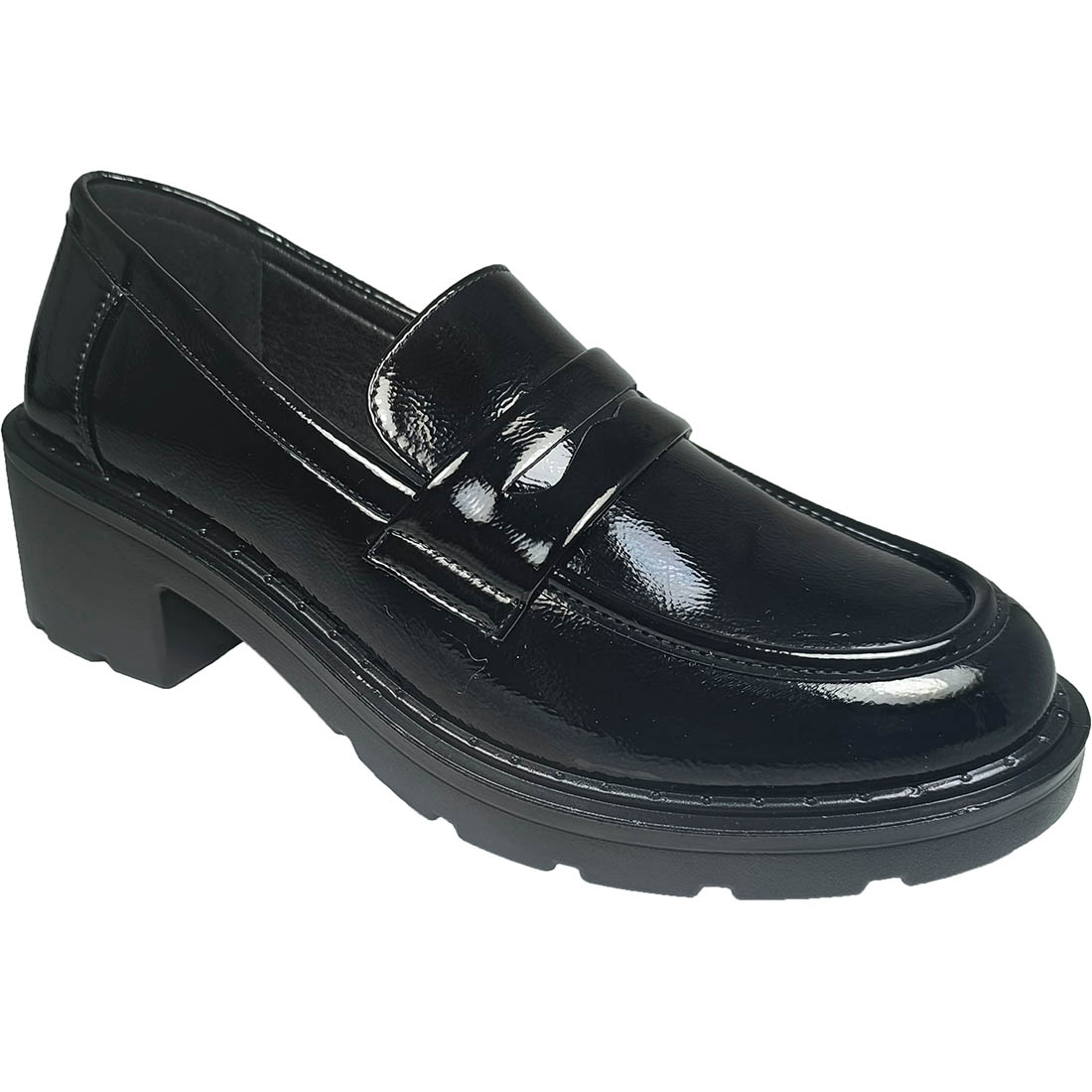 Γυναικεία Oxford ANTRIN ARTEMIS-195 Μαύρο/Λουστρίνι