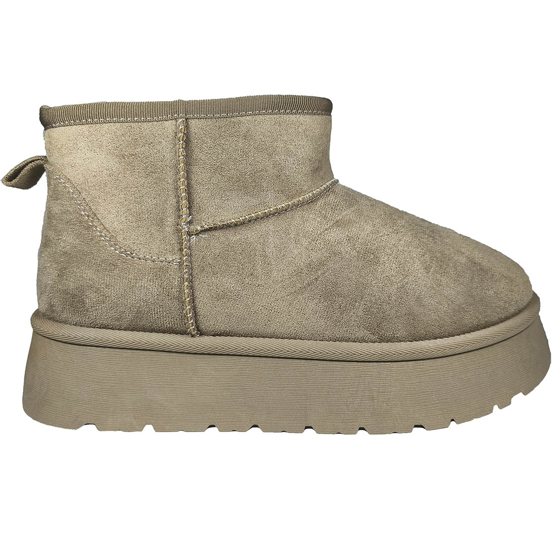 Suede Γούνινα Μποτάκια Zak SD07026 Μπεζ