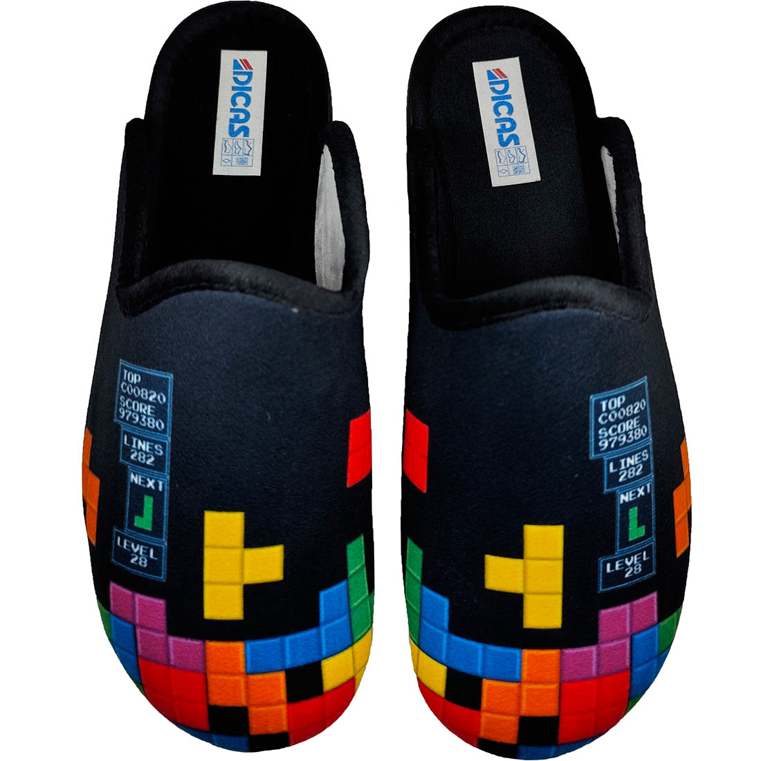 Ανατομικές Χειμερινές Παντόφλες Dicas AC12092X Μαύρο/Tetris