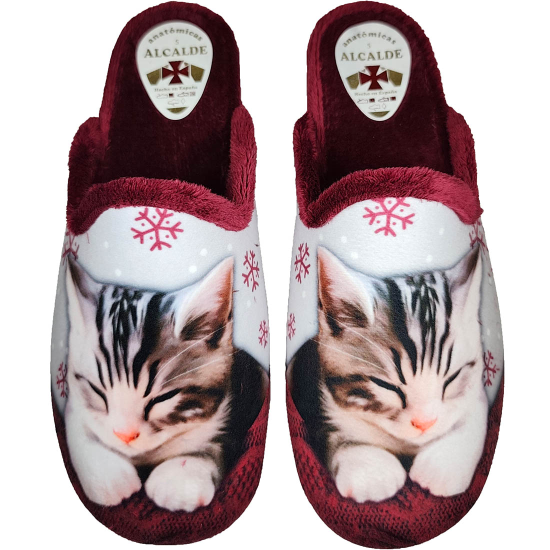 Ανατομικές Παντόφλες Alcalde 60011 Μπορντό/Γατάκι