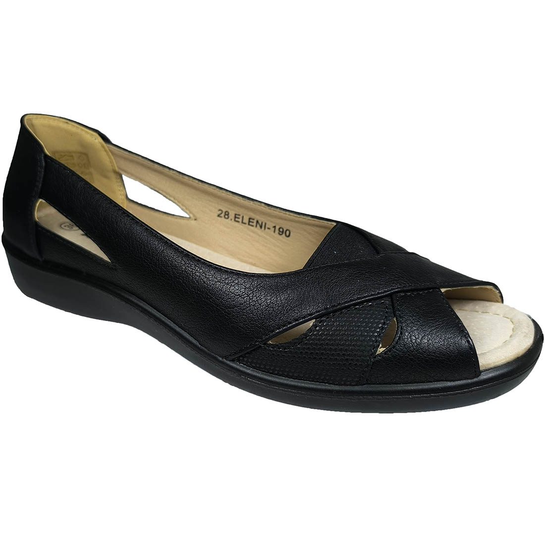 Γυναικεία Μοκασίνια ANTRIN ELENI-190 Μαύρο