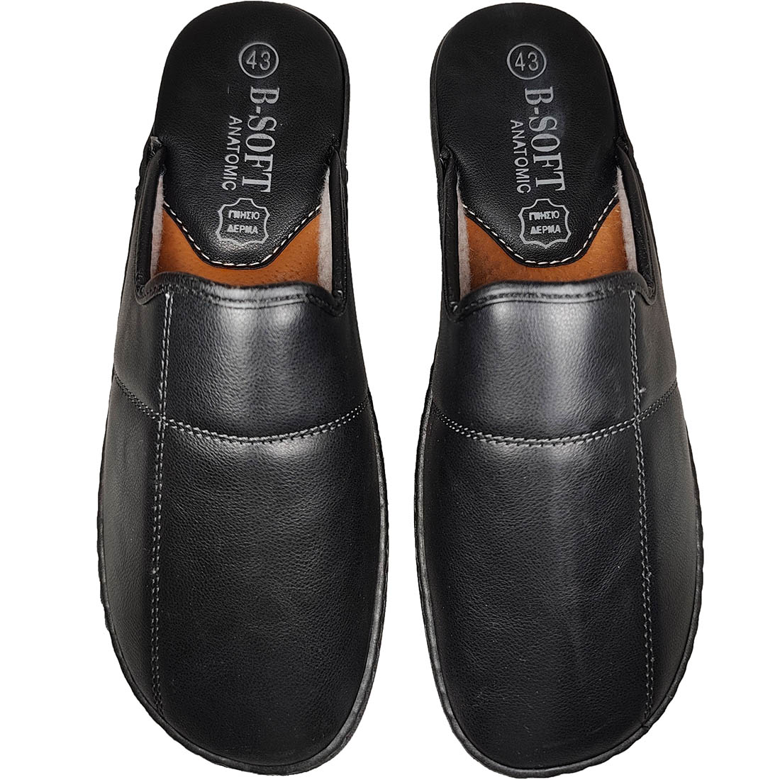 Leather Slippers B-Soft 51188 Black