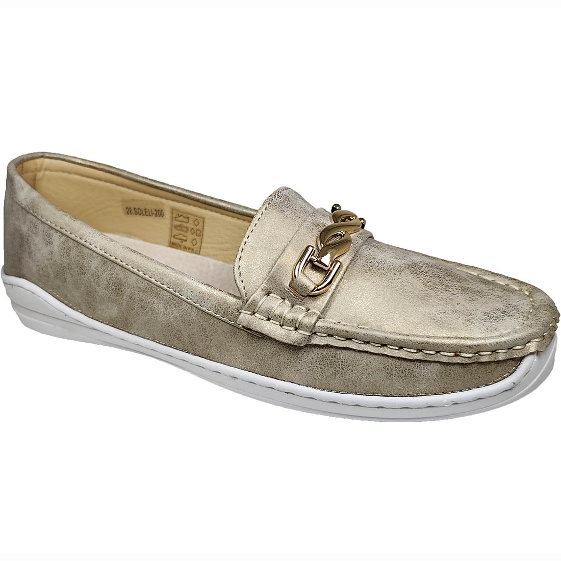 Γυναικεία Μοκασίνια ANTRIN SOLELLI-200 Μπεζ