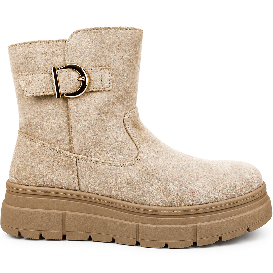 Suede Γυναικεία Μποτάκια Zak SD78064 Μπεζ